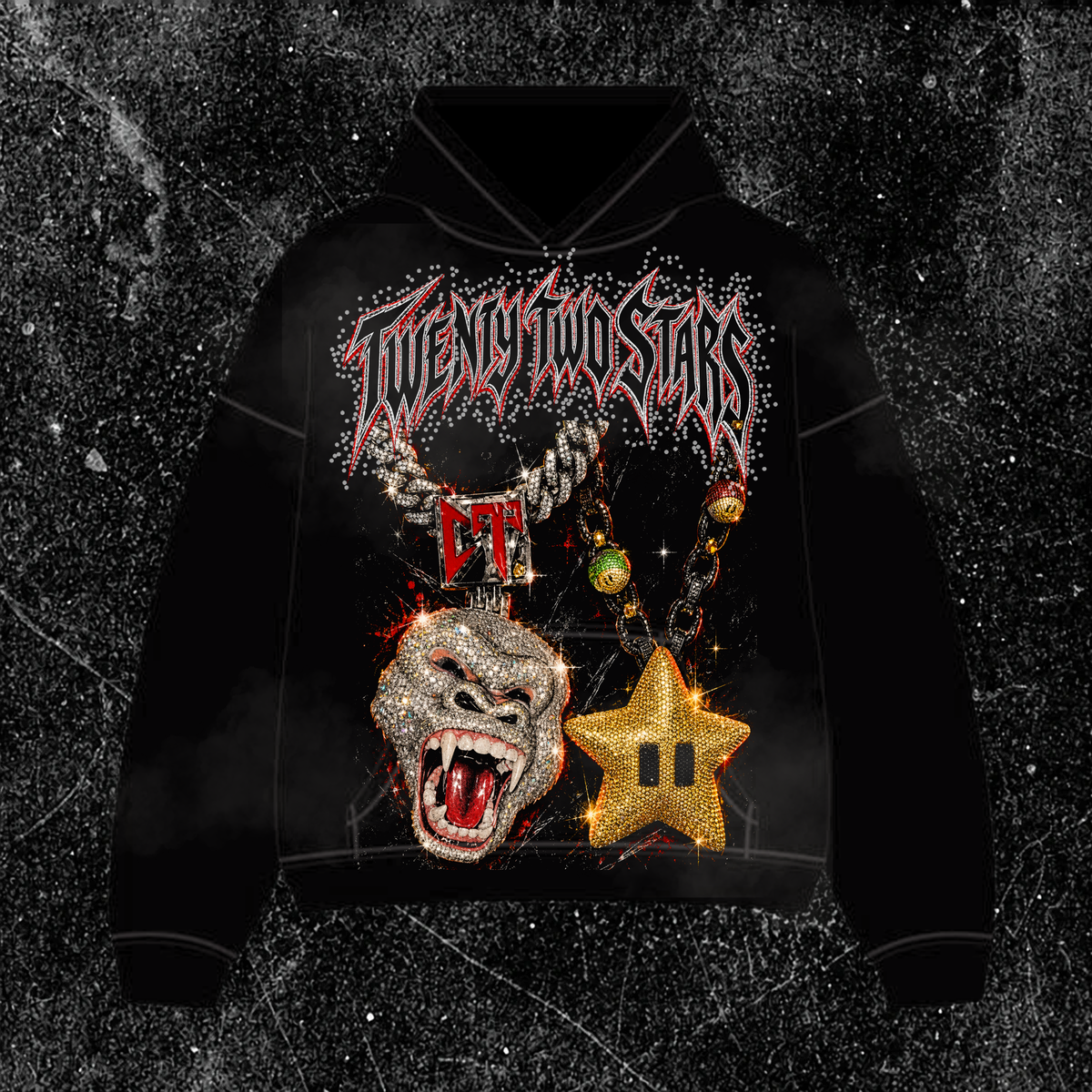 Frente de CT KONG STAR HOODIE